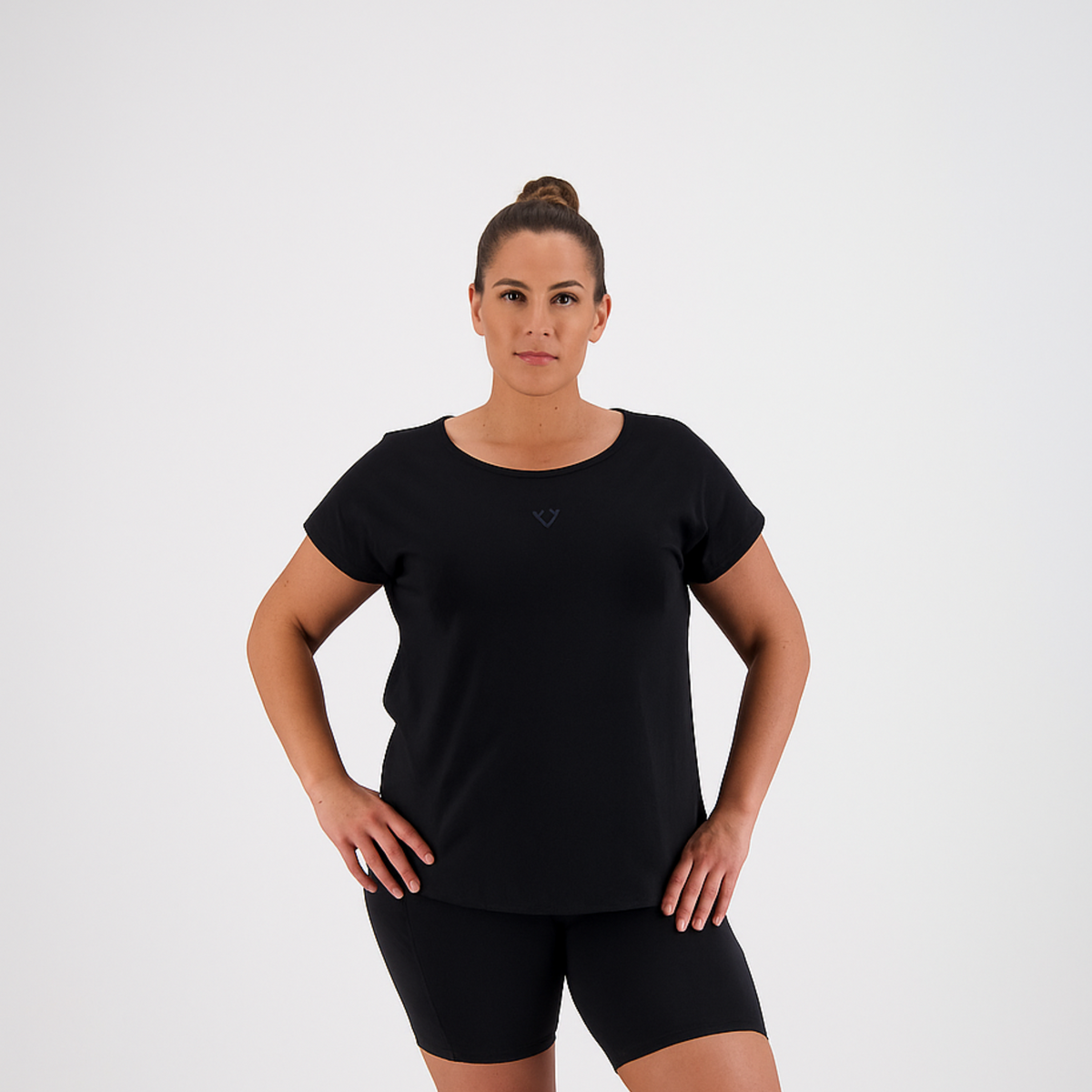 CORE CAP SLEEVED TEE - BLACK