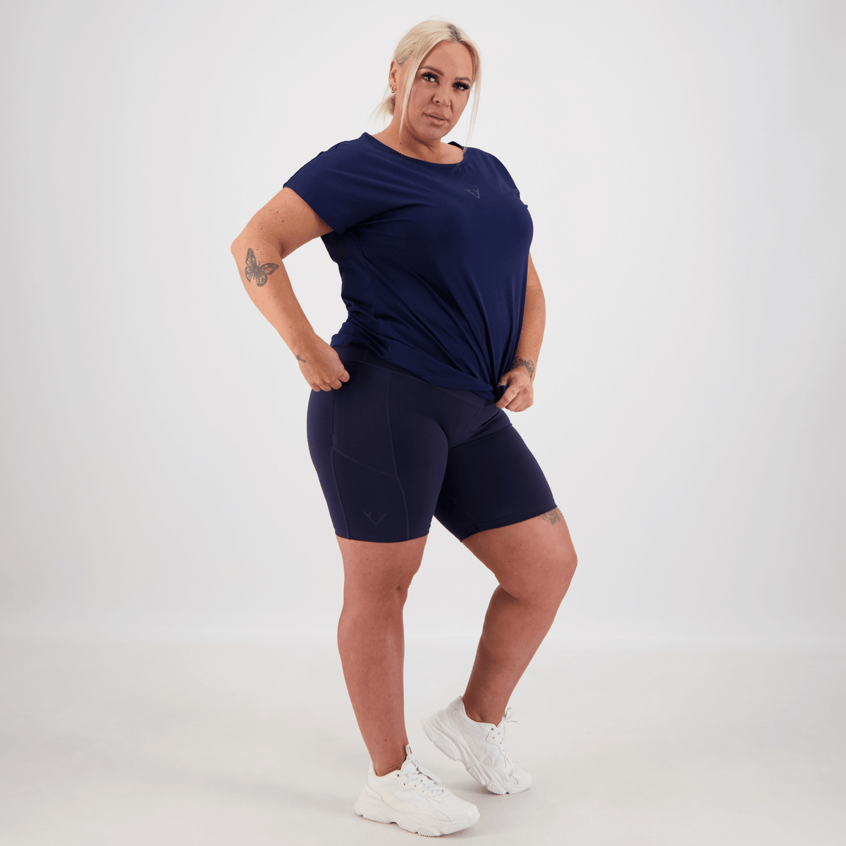 CORE CAP SLEEVED TEE - NAVY