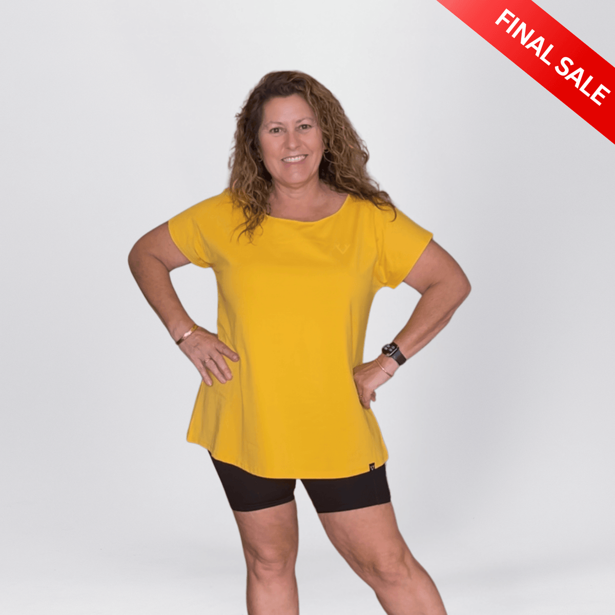 CORE CAP SLEEVED TEE - ORANGE GOLD