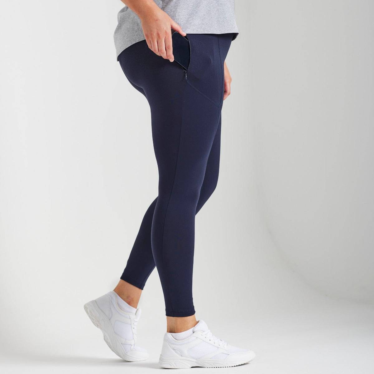 Victoria Stag's Core  Full Length Tights in Navy pocket