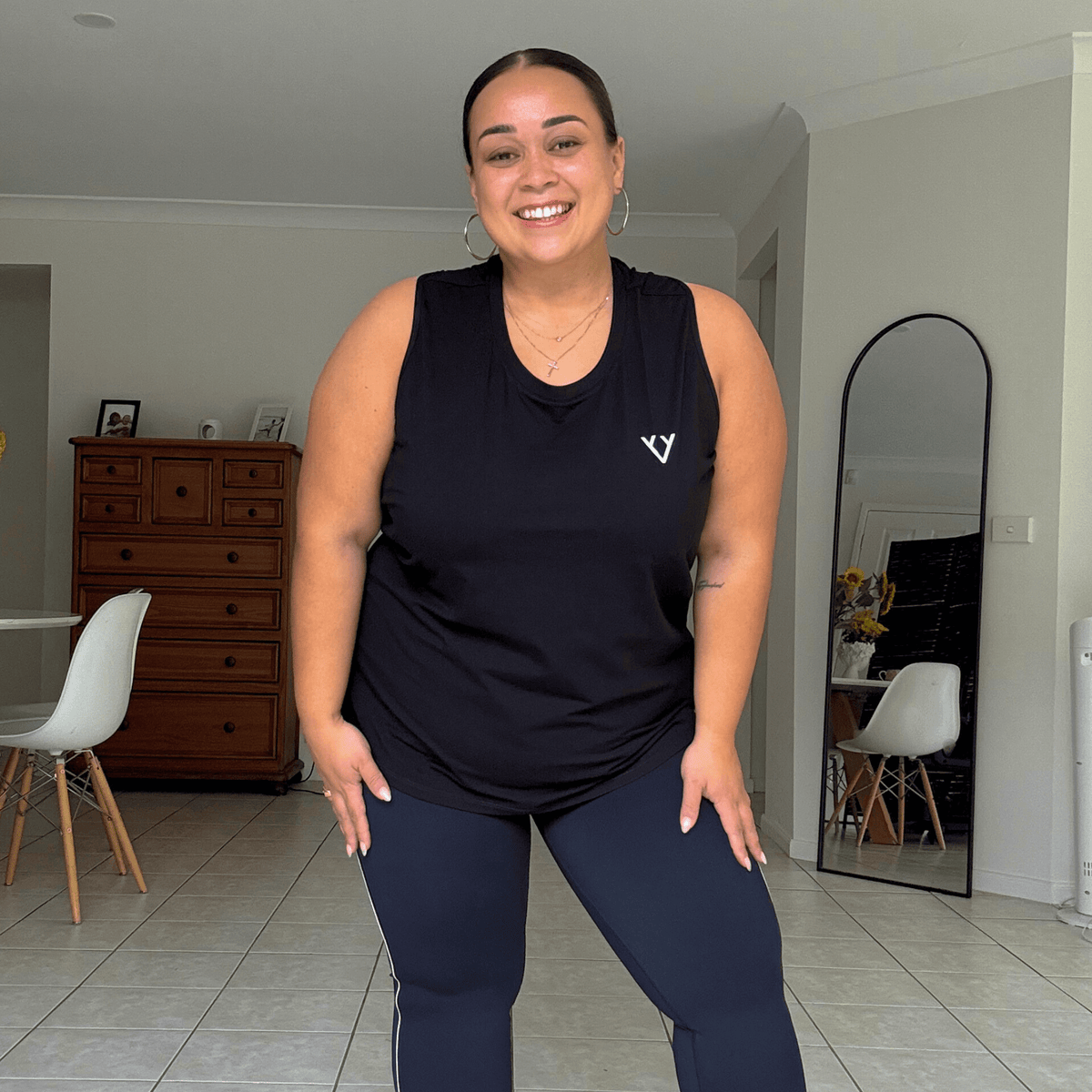 CORE WORKOUT TANK -  MOTION BLACK